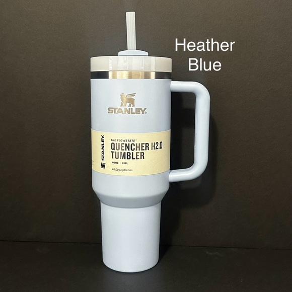 Stanley Other - Stanley 40 oz Heather Blue Clean Slate Collection Quencher H20 flowstate tumbler